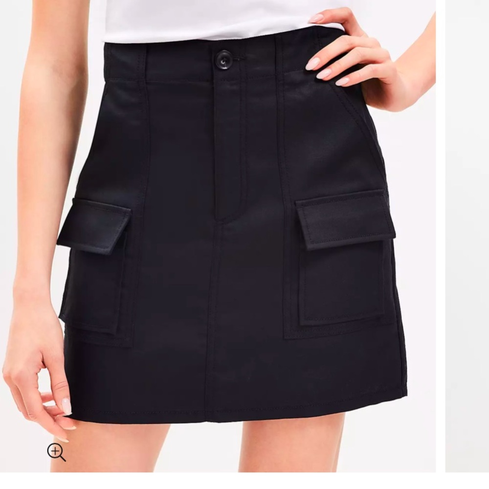 Loft Cargo Skirt, Black, Size 6